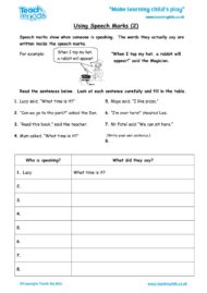 Worksheets for kids - using-speech-marks-2